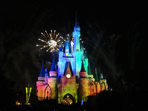 Cinderella Castle lit up and with fireworks (4/18/12) | Vacation places, Cinderella castle ...