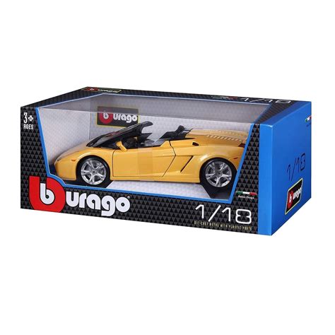 Bburago 1:18 Scale Lamborghini Gallardo Spyder Diecast Car Model Collectible 14+ Years - Maya Toys