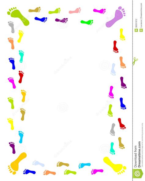 Footprint Border Clipart | Free download on ClipArtMag