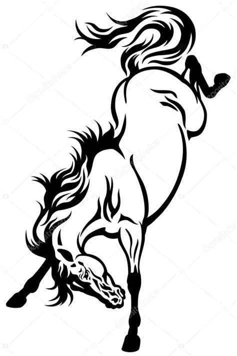 Bucking Horse Drawing at GetDrawings | Free download