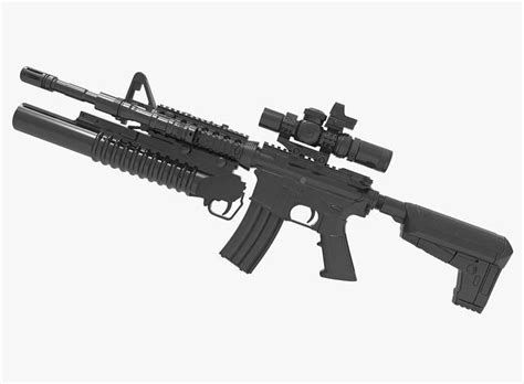 M4 M203 3D model | CGTrader