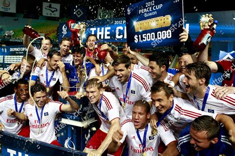 Hamburger Sv Players Celebrate Their Victory Editorial Stock Photo ...