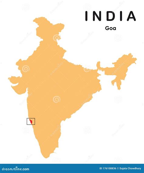 Goa In India Map. Goa Map Vector Illustration | CartoonDealer.com #176108836