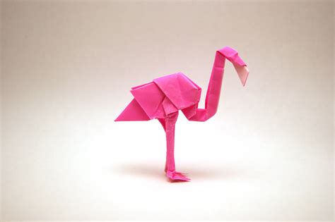 Origami Flamingo | Designed and folded by Mindaugas Cesnavic… | Mindaugas Cesnavicius | Flickr