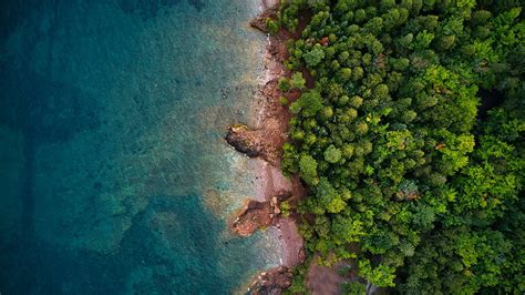 Drone shot, beach, coast, nature, HD wallpaper | Peakpx