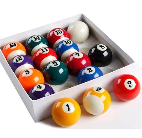 Standard Billiard Table Pool Ball complete set 16x 2 14inch-in Snooker & Billiard Balls from ...