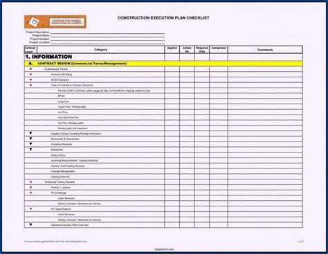 Construction Project Management Templates