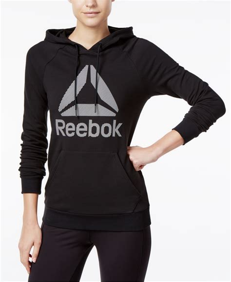 Logo Wallpaper: Reebok Logo Hoodie Sweatshirt in Black Lyst