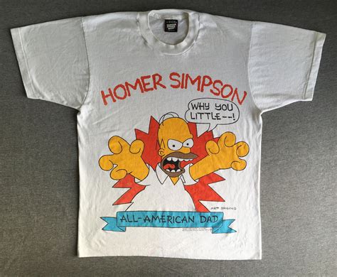 HOMER SIMPSON Shirt Vintage 1990/ 90s All-american Dad the Simpsons ...