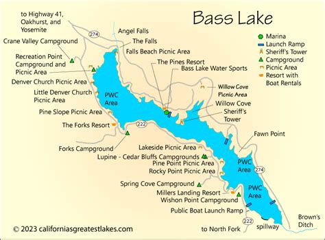 Bass Lake Fishing Map Nautical Charts App - Bank2home.com