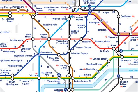 London's 'walk the Tube' map reveals the real distance between stations ...