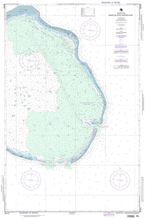 NGA Chart - Enewetak Atoll-Eastern Part - 81531 - The Map Shop