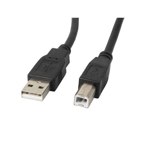 USB 2.0 A to USB B Cable Lanberg 480 Mb/s Black | Europe