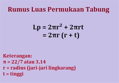 Rumus Luas Permukaan Tabung - Riset