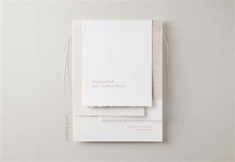 Natural Linen Wedding Invite — Paper&Toys