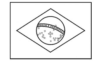 Brazilian Flag - Free Printable - Colouring Pages