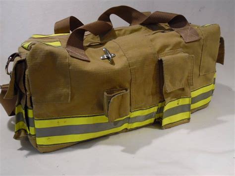 Firefighter Bunker Gear Duffel Bag Tan gear with Lime/grey | Etsy