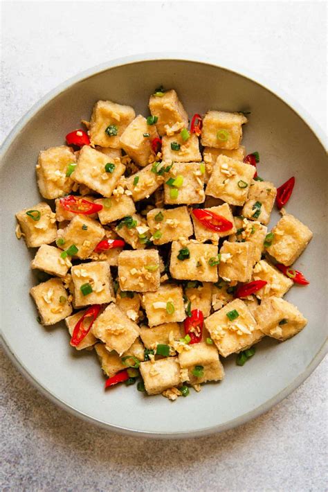 Salt and Pepper Tofu (椒鹽豆腐) | Healthy Nibbles by Lisa Lin by Lisa Lin