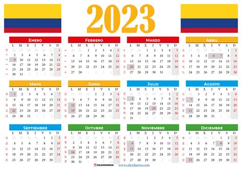 calendario 2023 colombia Quebec Canada, Computer Basics, Periodic Table ...