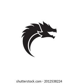 Dragon Head Vector Logo Illustration Stock Vector (Royalty Free ...