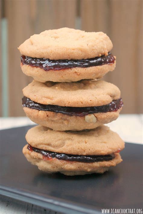 Peanut Butter and Jelly Sandwich Cookies Recipe | I Can Cook That