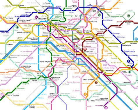 Paris Metro Bus Map