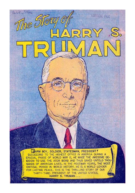 1948 comic book tells "The Story of Harry S. Truman"