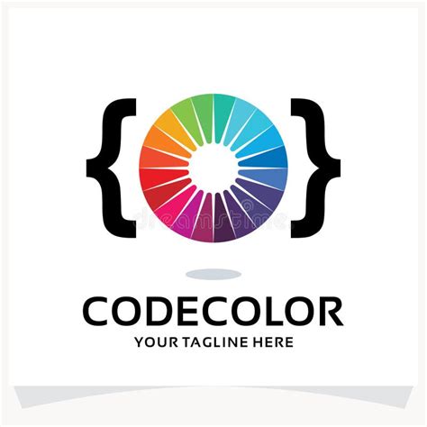 Color Coding Logo Design Template Inspiration Stock Vector - Illustration of computer, coder ...