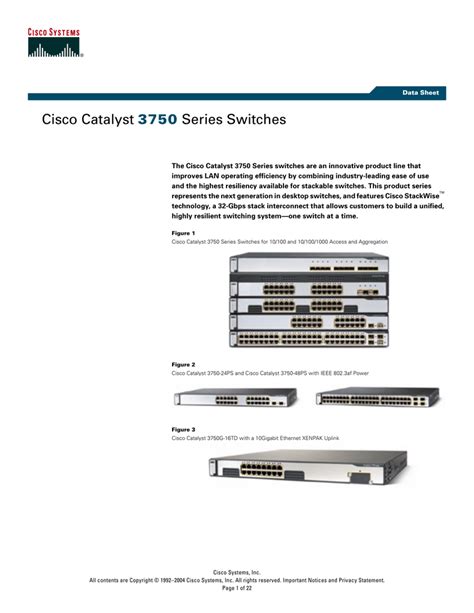 Cisco Catalyst 3750G-16TD Datasheet | Manualzz