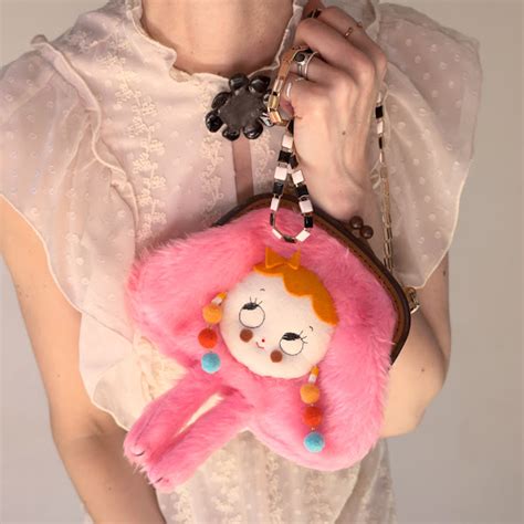 misako mimoko: Secret Keeper Purse Bag #10 / Pink with Blonde Doll