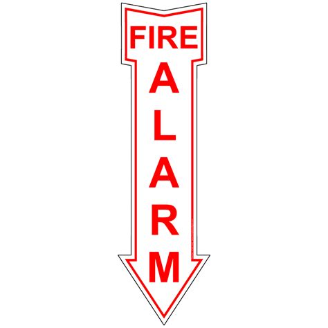 Fire Alarm Fire Alarm Label / Sticker - White Reflective - US Made