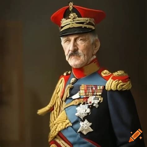 Portrait of a spanish military leader in uniform