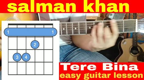 Salman khan - Tere Bina guitar lesson | Tuitorial | Chords | guitar learning - YouTube