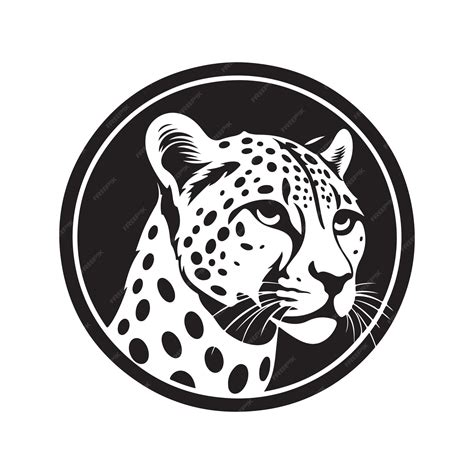 Premium Vector | Cheetah vintage logo line art concept black and white ...