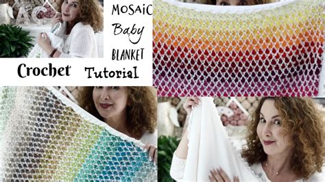 Mosaic Crochet Baby Blanket Tutorial - YouTube