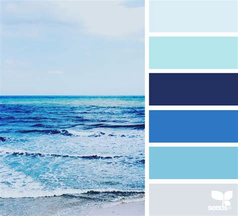 Sea Blues | Ocean color palette, Blue colour palette, Color palette design