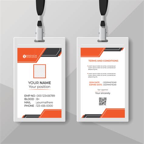 Modern and creative corporate company employee id card template,business id card template design ...