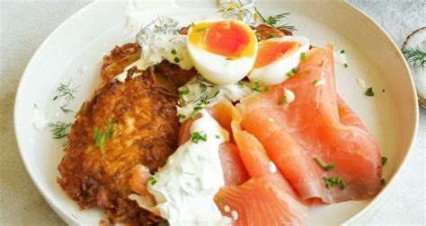 Potato Rosti with Tasmanian Smoked Salmon & Jammy Eggs – Woodbridge ...