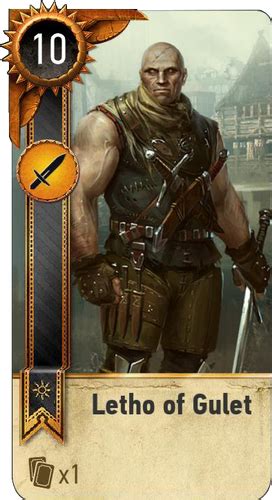 Letho of Gulet (gwent card) | Witcher Wiki | FANDOM powered by Wikia