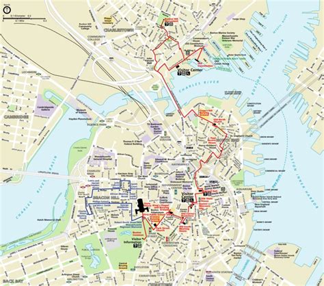 Freedom Trail Map Sites With Printable