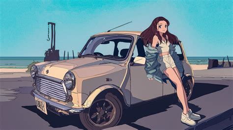 Anime Girl With Car Wallpapers - Wallpaper Cave