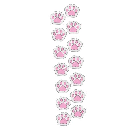 Colorful cat footprints. Vector illustration 13403205 Vector Art at ...