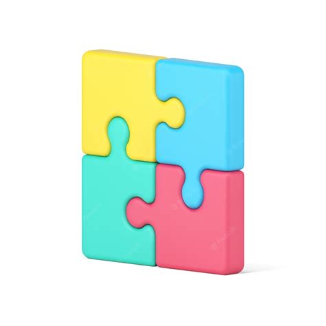 Premium Vector | Puzzle square 3d icon Colored diagram with creative ...