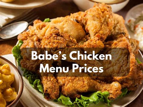 Babe's Chicken Menu Prices (Updated June 2023) - Modern Art Catering