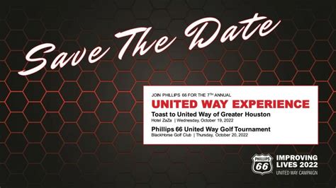 Save The Date P66 7th Annual United Way Experience Golf Tournament 20th – Houston - Midstream ...