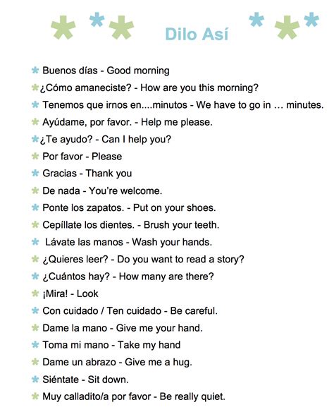 61 Common Spanish Phrases to Use With Kids: A Printable List - Spanish ...