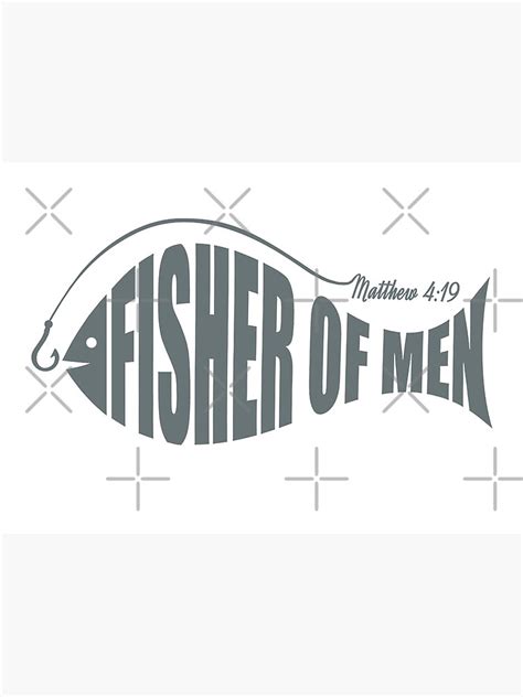 "Fisher Of Men Christian Bible Verse Matthew 4:19" Poster for Sale by ...