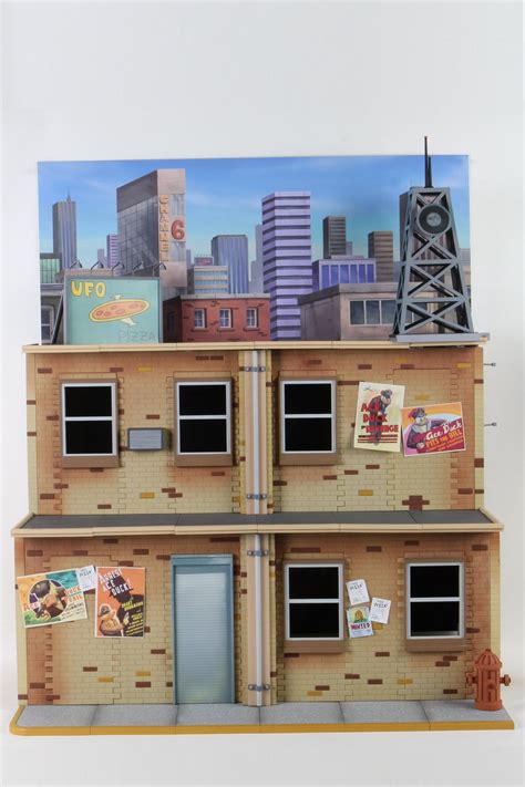 NECA TMNT Cartoon Street Scene Diorama | Figures.com