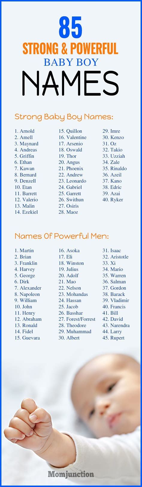 85 Strong And Powerful Baby Boy Names With Great Meanings | Baby boy names strong, Baby boy ...