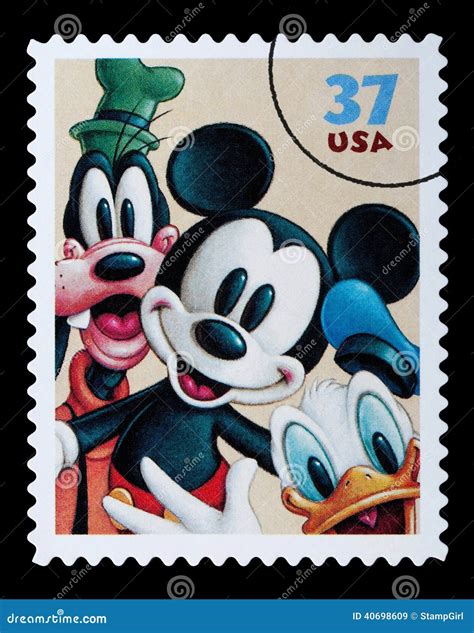 Disney Characters Postage Stamp Editorial Stock Image - Illustration of cartoon, culture: 40698609